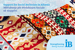 Traditional,Albanian,Bright,Colorful,Woolen,Woven,Pattern,Rug,Handmade,In
